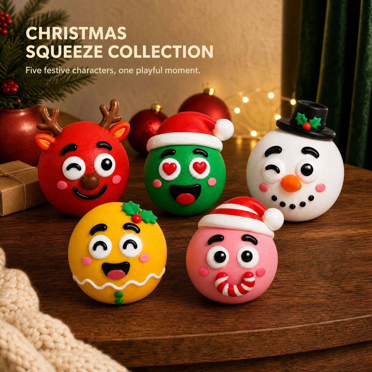 Christmas Squishy Ball 10cm